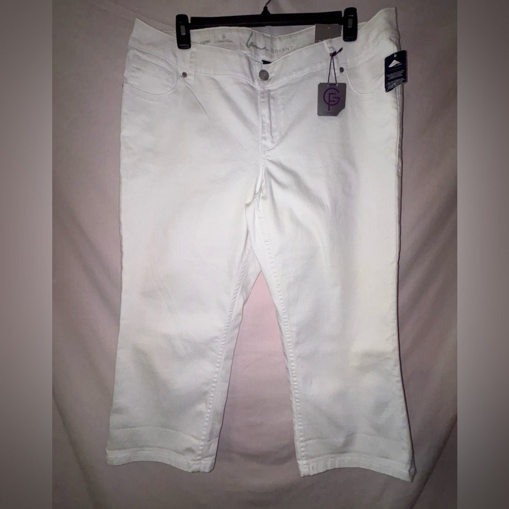 Gloria Vanderbilt Classic White Ankle Capris